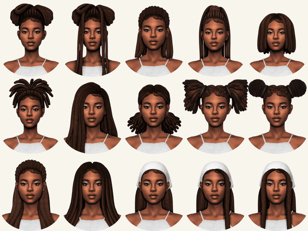 Галерея мода Большой набор причесок Locs Collection (85 шт) #3